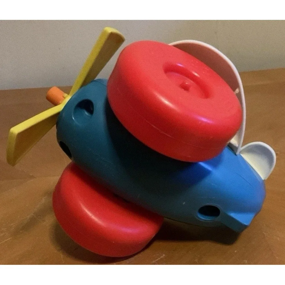 Vintage FISHER PRICE 1981‎ Airplane And 1970s Jiffy Dump Truck  Pull Toys,
